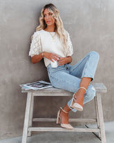 Caymus Cotton Blend Pom Sweater Top