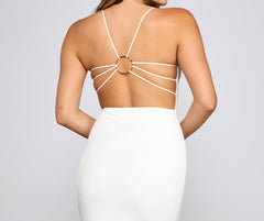 Chic Details Strappy Back Mini Dress