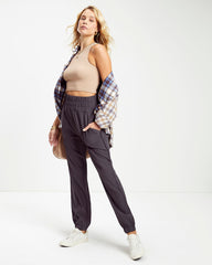 Chill Out Days Pocketed Jogger Pants - Charcoal