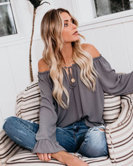 Classic Tale Blouse - Medium Grey