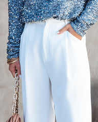 Coco High Waisted Pants - White