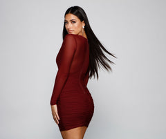 Date Night Ready Ruched Mini Dress