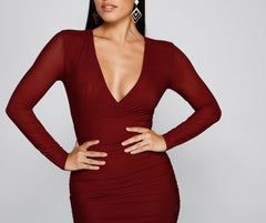 Date Night Ready Ruched Mini Dress