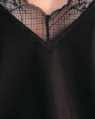 Delicate Balance Lace Cami Tank - Black