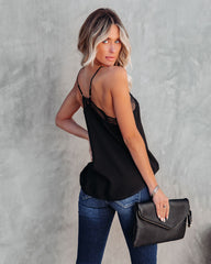 Delicate Balance Lace Cami Tank - Black