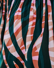 Duet Printed Off The Shoulder Bell Sleeve Top