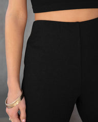 Duffy High Rise Wide Leg Pants - Black