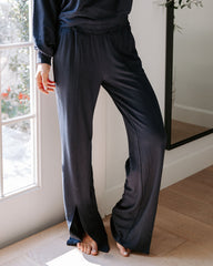 Fletcher Pocketed Split Hem Pants - Navy