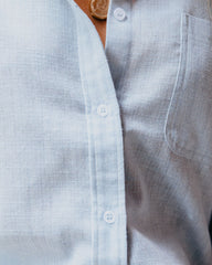 Eden Cotton Blend Button Down Shirt - Blue