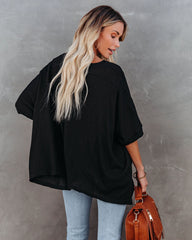 Effortless Cotton Blend Tee - Black