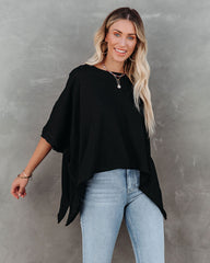 Effortless Cotton Blend Tee - Black