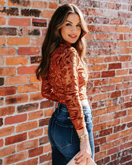Elio Velvet Burnout Crop Top