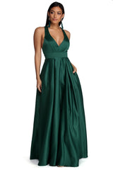 Elle Formal Satin Ball Gown