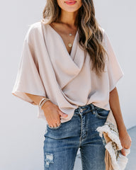 Elton Drape Blouse - Ecru
