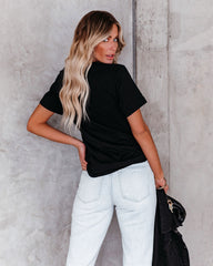 Embroidered Mama Cotton Blend Tee