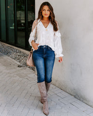 Emersyn Embroidered Lace Ruffle Top
