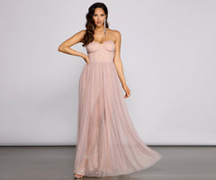 Estelle Formal High Slit A-Line Dress