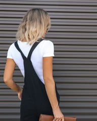 Everything Nice Cotton Pocketed Jumpsuit - Black