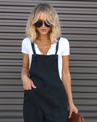 Everything Nice Cotton Pocketed Jumpsuit - Black