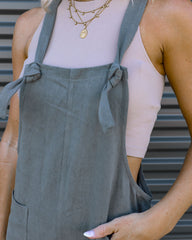 Everything Nice Cotton Pocketed Jumpsuit - Charcoal