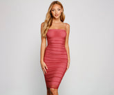 Fab And Flirty Mesh Midi Dress
