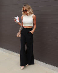 Familia Reunion Pocketed Wide Leg Pants - Black
