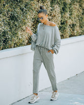 Farrow Cotton Blend Billowed Knit Top - Ash Taupe