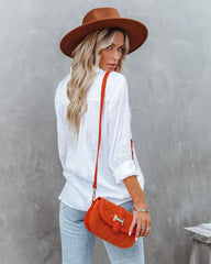 Farzana Textured Button Down Blouse - White