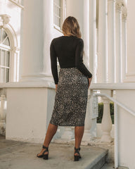 Faye Cropped Ribbed Knit Top - Black