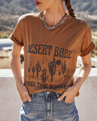 Feel The Sunset Desert Babe Cotton Tee