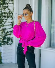 Feeling Freesia Tie Blouse