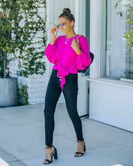 Feeling Freesia Tie Blouse