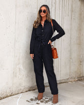 Fiercely Unapologetic Cotton Pocketed Jumpsuit - Black