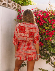 Flex Printed Metallic Romper