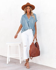 Flint Relaxed Chambray Top