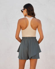 Flutter Away Shorts - Dark Sage