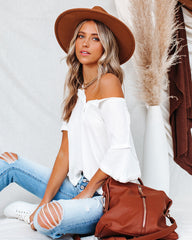 Forrest Thermal Knit Henley Top - Off White