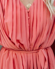 Found Love Pleated Romper - Mauve