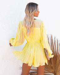 Found Love Pleated Romper - Yellow