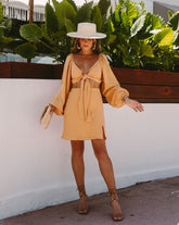 Fountain Dreams Mini Skirt - Apricot