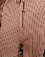 Fran Cotton Blend Ribbed Pants - Camel