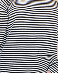 Franklin Cotton Striped Turtleneck Top