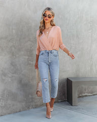 Gave You My All Drape Bodysuit - Tan