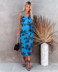 Give Your Best Printed Wrap Midi Skirt