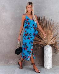 Give Your Best Printed Wrap Midi Skirt