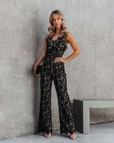Glimpse Of Glam Lace Jumpsuit - Black