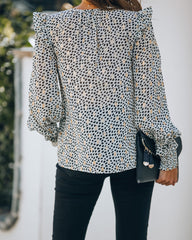 Good As Gold Smocked Ruffle Blouse