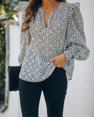 Good As Gold Smocked Ruffle Blouse