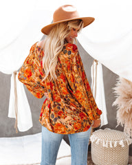 Good Natured Printed Tassel Top