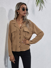 Grace Sheer Wrap Blouse - Light Mocha